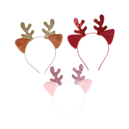 Beatifufu 3er Set Weihnachts Haarreifen Mit Rentier Antlitz Für Und Erwachsene Dekorierte Kopfband Für Festliche Anlässe Und Pink Perfekt Für Weihnachten Und Partys von Beatifufu