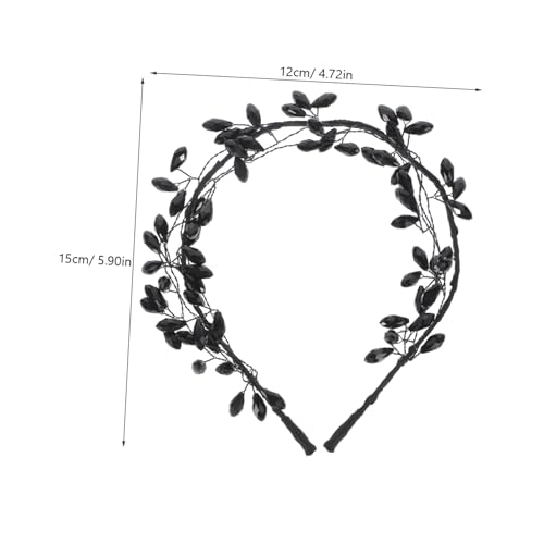 Beatifufu Schwarzes Haarschmuck haarband Damen Handgefertigt Langlebig Glatte Kanten Stilvolles Stirnband für Festliche und Alltägliche Anlässe Modisches Accessoire für Frauen von Beatifufu