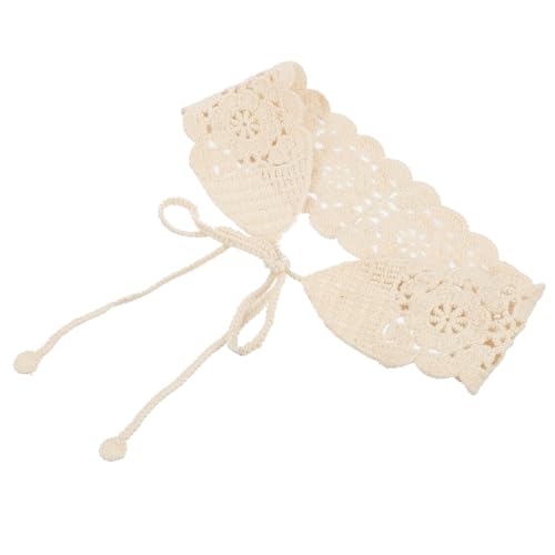Beatifufu Spitzen falscher kragen Haarband für Damen Originelles Beiges Blumendesign Modisches Accessoire für Alltag Party und Festliche Anlässe von Beatifufu