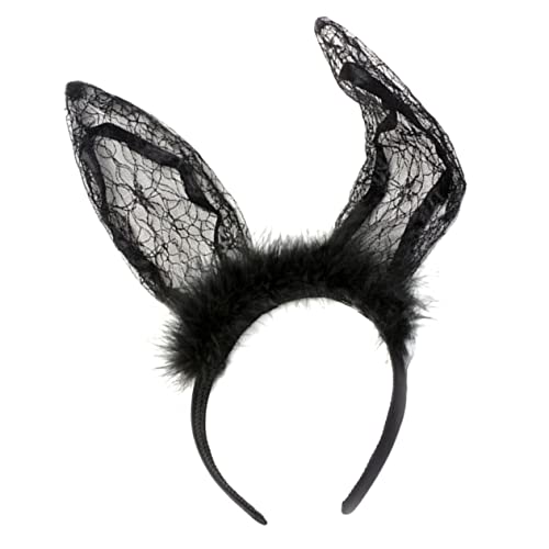 Beatifufu Stirnbänder Haarbänder Spitzen-haarreifen Hasenohr-haarreifen Zarter Kopfschmuck Cosplay-haarband Haar-accessoire-requisiten von Beatifufu