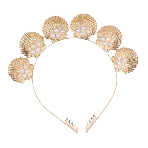 Beatifufu Haar Stirnband Kopfschmuck Stehend Stilvoll Legierung Shell Stirnband Für Party Headwear Haarschmuck Mädchen-haarreifen Haarband von Beatifufu