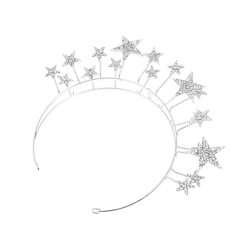 Beatifufu Stern Stirnband Silber Hochzeit Kopfschmuck für Braut Brautjungfer Haarband Dame Kleid Ornament Beatifufu Stern Stirnband Silber Hochzeit Kopfschmuck für Braut Brautjungfer Haarband Dame Kleid Ornament von Beatifufu