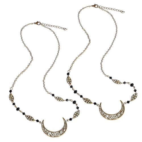 Beatifufu Retro Stirnkette Mit Kristallen Und Mondanhänger Kopfbedeckung Bohmisches Haar-accessoire Für Damen Und Mädchen von Beatifufu