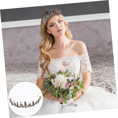 Beatifufu Tiara Hochzeitskopfschmuck Haarschmuck Brautkopfbedeckung Kopfschmuck Hochzeit Hochzeits Kopfbedeckung Für Braut Schwarz Legierung von Beatifufu