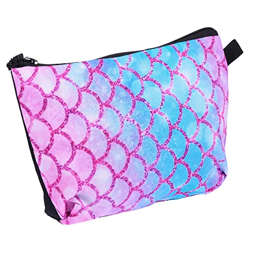 Beatifufu Toilettentasche Mit Meerjungfrauenschuppen-Muster Große Kosmetiktasche Für Damen Vielseitiger Organizer Für Make-up Und Pflegeprodukte Für Reisen Und Täglichen Gebrauch von Beatifufu
