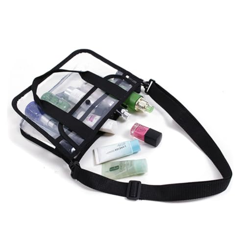 Beatifufu Transparente Waschbeutel Schultertasche Multifunktional Großer Reise Kosmetiktasche Leichte Tragbare Kulturtasche mit Haken für Damen und Herren von Beatifufu