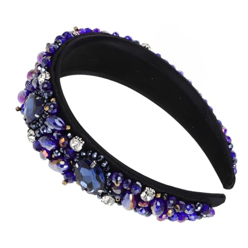 Beatifufu 1stück Glänzendes Strass-haarband Für Damen Vintage Breites Stirnband Mit Padded Design Für Partys Und Alltagsmode Glitzernde Haaraccessoires Für Mädchen Und Frauen von Beatifufu