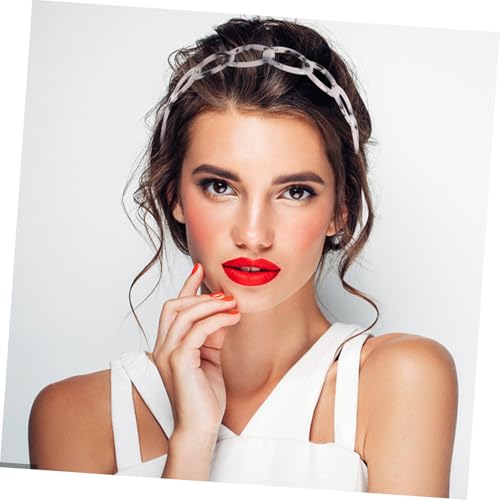 Beatifufu Vintage Haarschmuck Damen Rutschfester Acetat Haarreif Geometrisch Französischer Stil Blaues Schildpatt Hairband Alltag Party Brautschmuck von Beatifufu