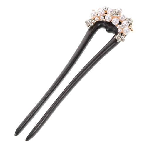 Beatifufu Vintage Holz Haarnadeln mit Kunstperlen U Förmige Doppelprong Haarforken für und Mädchen Haarschmuck für Hochzeiten und Festliche Anlässe von Beatifufu