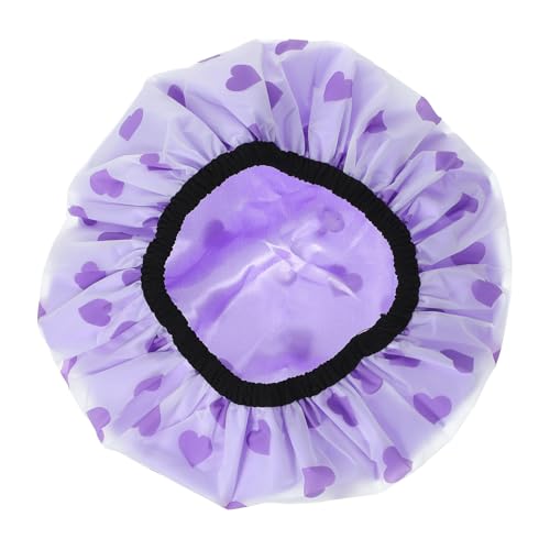 Beatifufu Wasserdichte Duschhaube Damen Große Wiederverwendbare Haarhaube aus Satin und Leicht Elastisch für Langes Haar Pflege und Trockenwickel Reise Geeignet von Beatifufu
