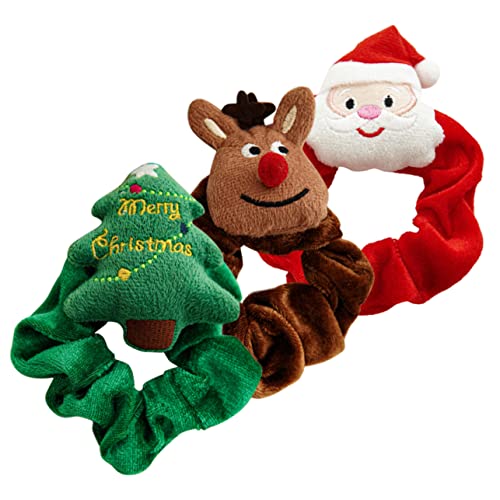 Beatifufu Weihnachtliche Haargummis Für Frauen Und Mädchen 3 Stück Pferdeschwanzhalter Weihnachtliche Haargummis Für Haar-accessoires von Beatifufu