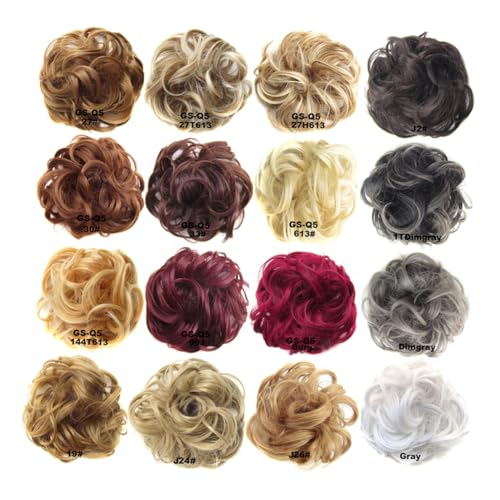 Beatifufu Welliges Dutt Haarteil mit Elastischem Gummiband Synthetische Extensions für Hochsteckfrisuren Strapazierfähig und Einfach zu Tragen Geeignet für Damen Party und Alltag von Beatifufu