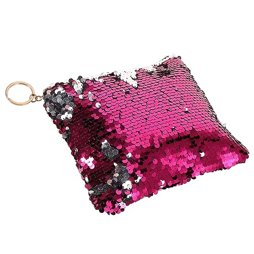 Beatifufu 1stücke Fashion Purse Für Damen Glänzende Kosmetiktasche Mit Pailletten Und Reißverschluss Vielseitig Einsetzbarer Handtaschen-ersatz Für Party Shopping Und Alltag Rosy von Beatifufu