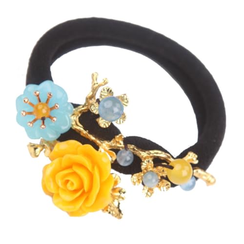 Beatifufu Haarseil Für Damen Retro Haargummi Zarte Pferdeschwanzhalter Vintage Achat Haarseile Schickes Haaraccessoire Für Frauen Haarband Mit Dekorativer Wirkung Für Alltag von Beatifufu