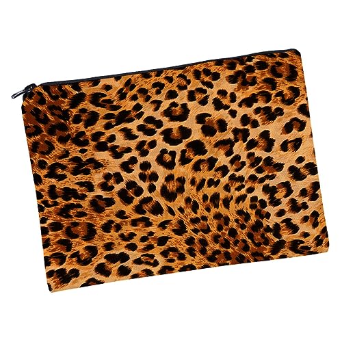Beatifufu wasserdichte Kosmetiktasche Damen Leopard Muster Aufbewahrungstasche Reise Make up Tasche Handtasche Leicht und Robust für Party Strand Shopping von Beatifufu