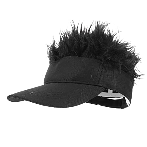 Einstellbare Herren Baseballkappe mit Perücke Sonnenschutz Schirmmütze für Erwachsene Modische Visor Cap von Beatifufu