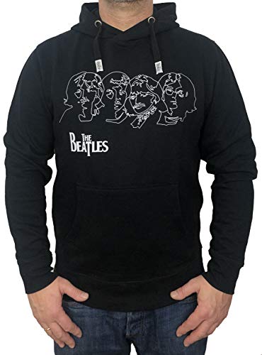 Beatles, Hoodie, Lines', Schwarz, Herren, Farbe:Schwarz, Größe:Large von The Beatles