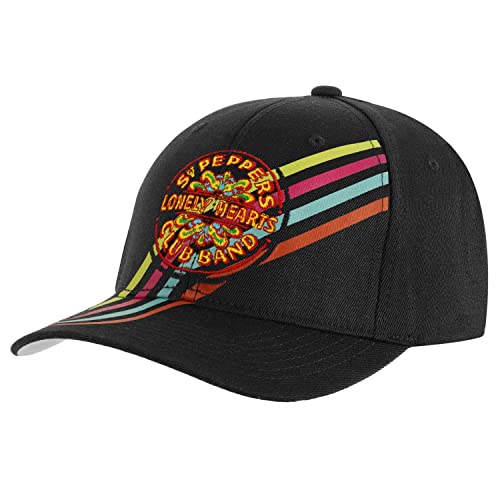 Beatles SGT Herren Baseballkappe Pepper Stripes Schwarz - Schwarz - Einheitsgröße von Guns N' Roses