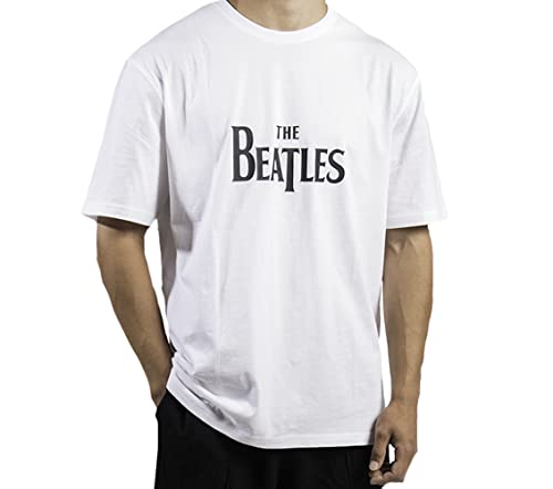 Beatles T-Shirt, Classic Logo', Weiß, Herren, Farbe:Weiß, Größe:L von The Beatles