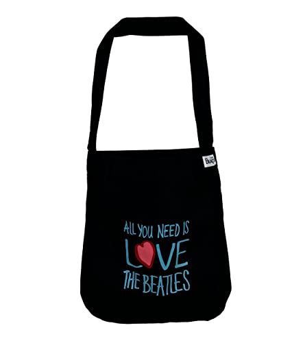 Beatles Tasche/Shoulderbag 'Love', Schwarz, GOTS von The Beatles