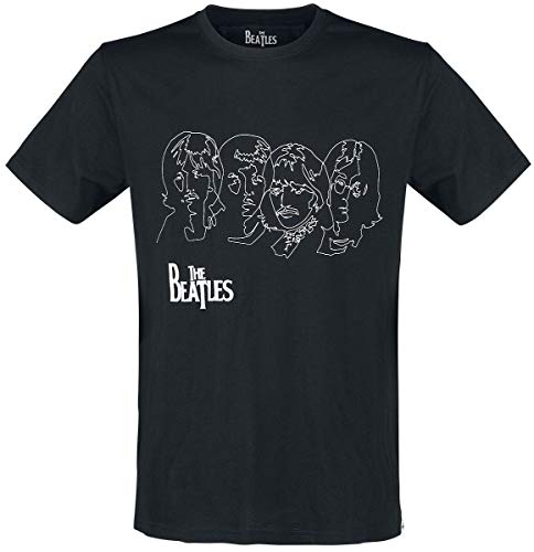 The Beatles Lines Männer T-Shirt schwarz XXL, 100% Baumwolle, Band-Merch von The Beatles