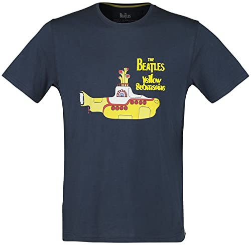 The Beatles Yellow Submarine Männer T-Shirt Navy L 100% Baumwolle Band-Merch, Bands von The Beatles