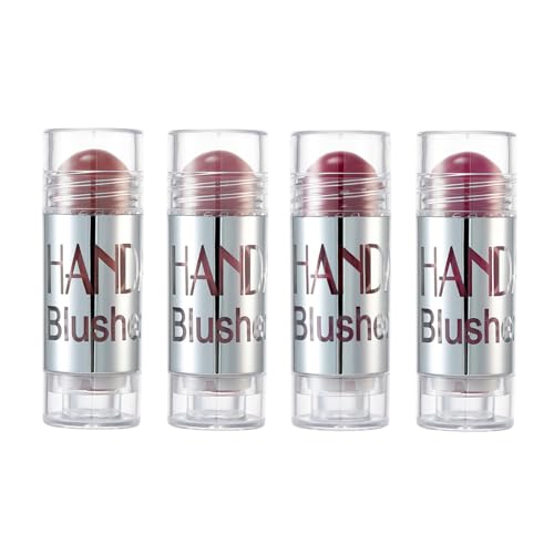 BeauFairy Blush Stick, 4 Stück, Professional Makeup Rouge, Weiches, Leichtes, Atmungsaktives Gefühl, Langanhaltend, Wischfest Natürlich Aussehend, Einfachen Auftragen für Wangen Lippen Lidschatten (B) von BeauFairy