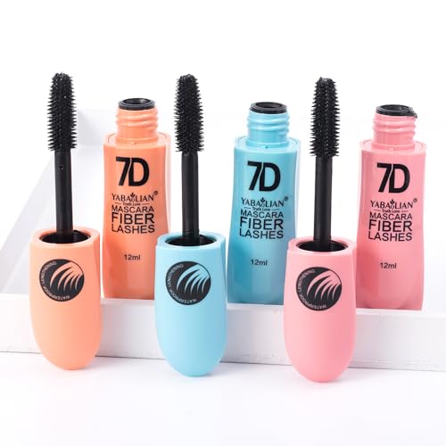 BeauFairy Wimperntusche Satz, 7D Schwarz Mascara, 3 Stück, Natur False Lash Effect für Länge Volumen, Kein Verklumpen, Kein Verschmieren Wasserfest, Definierend, Verlängernd mit Wimpernverlängerndem von BeauFairy