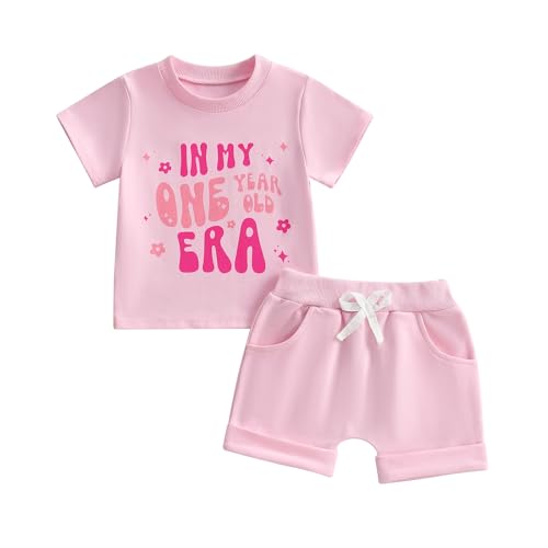 Geburtstag Baby Shirt Rundhals Sommer T Shirt für Mädchen Kurzarm Farbige Schriftzug Outfits Aufdruck Shirts 1-3 Jahre (Rosa, 24 Months) von Beauace