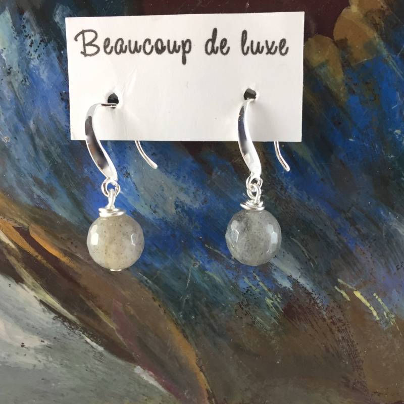 Labradorit Tropfenohrringe von Beaucdeluxe