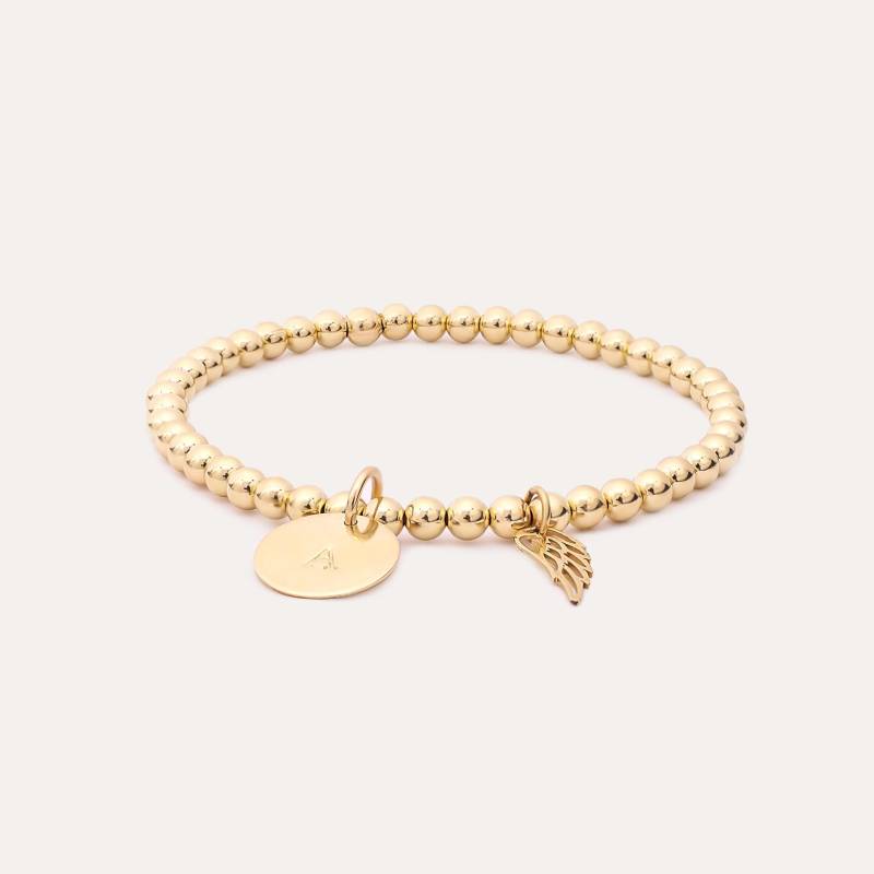 Personalisiertes Engelsflügel Armband 14K Gold Filled Oder Sterling Silber von BeaucoupdeBeads