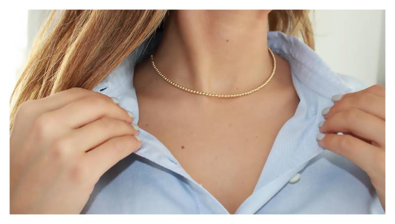 14K Gold Filled Perlenkette 3 Mm Sterling Silber Perlenschmuck von BeaucoupdeBeads