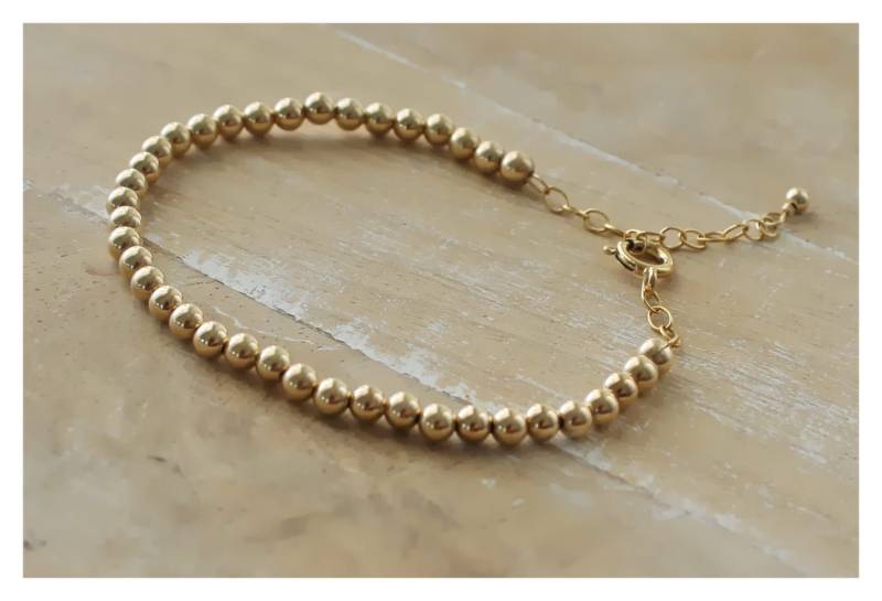 14K Gold Filled Perlenarmband Elegante Verstellbare Kette von BeaucoupdeBeads