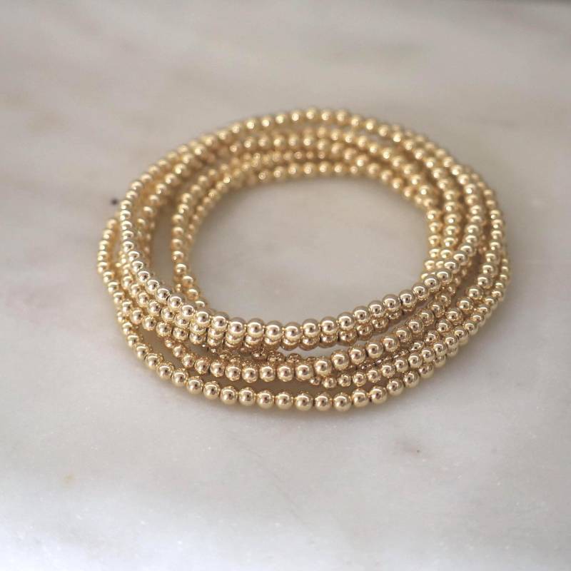 14K Gold Filled Perlen Armband Set Stapelbare Armbänder von BeaucoupdeBeads