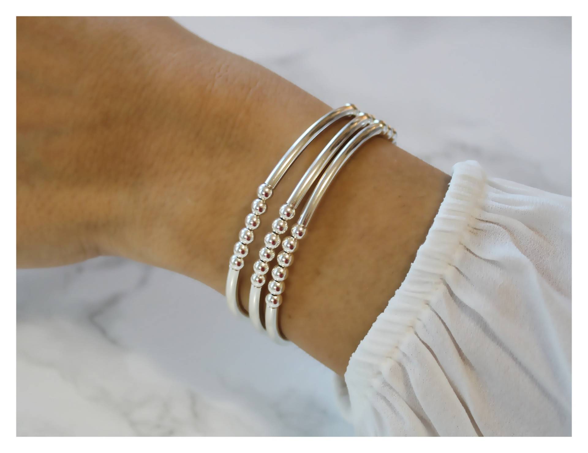 Gold Filled Perlenschlauch Armband-Set Stapelbar Stretch Armbänder B255 Gold Filled Perlenschlauch Armband-Set Stapelbar Stretch Armbänder B255 von BeaucoupdeBeads
