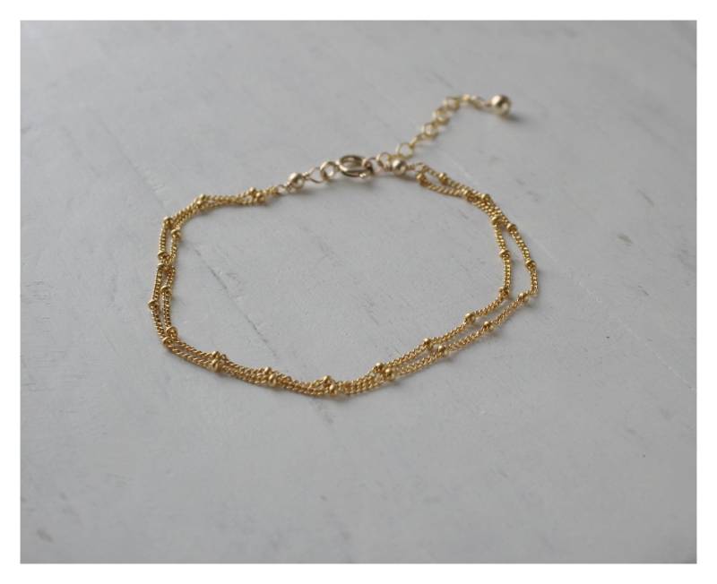 14K Gold Filled Satelliten Kettenarmband von BeaucoupdeBeads