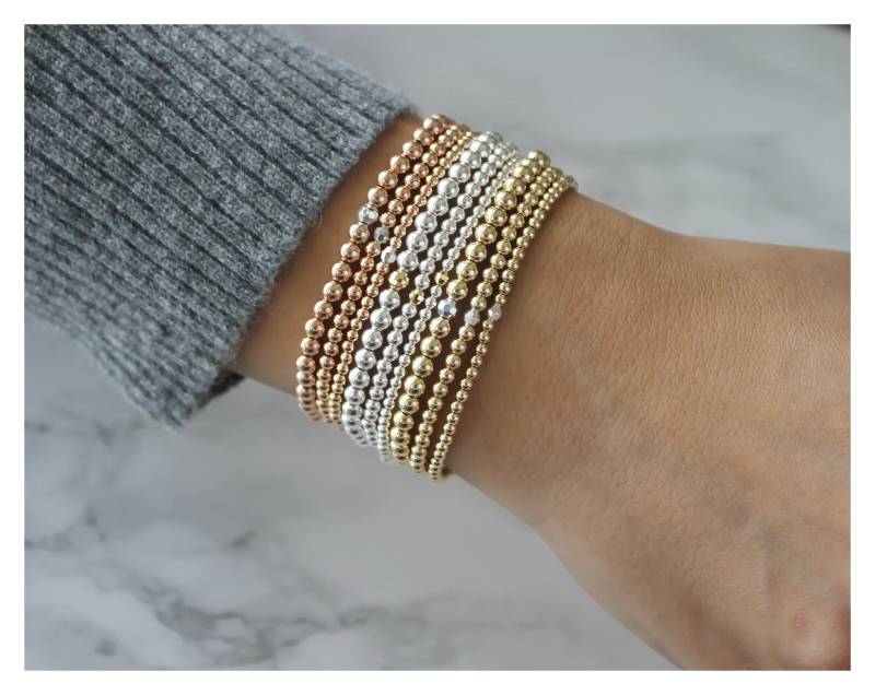 14K Gold Filled Perlen-Armband Sterling Silber Akzent von BeaucoupdeBeads