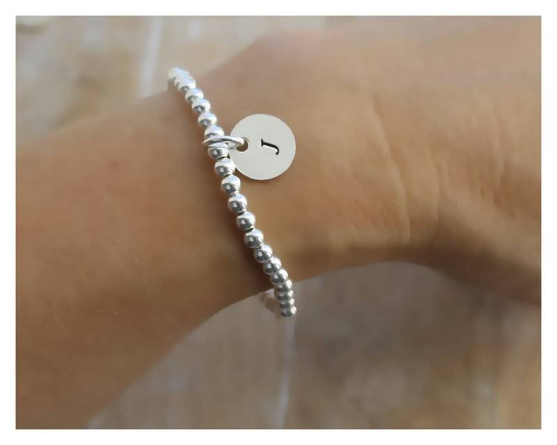 Personalisiertes Sterling Silber Ball Armband von BeaucoupdeBeads