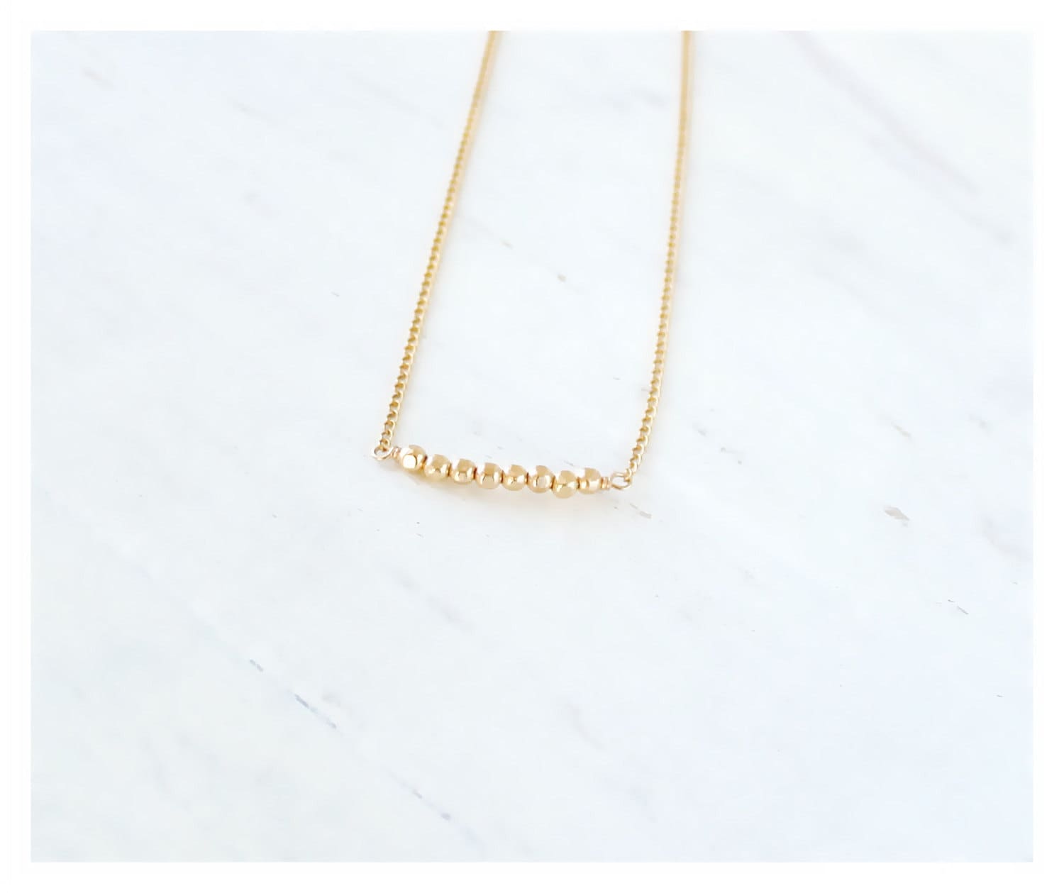 Zierliche Goldperlen Halskette 14K Gold Filled Oder Sterling Silber Zierliche Goldperlen Halskette 14K Gold Filled Oder Sterling Silber von BeaucoupdeBeads