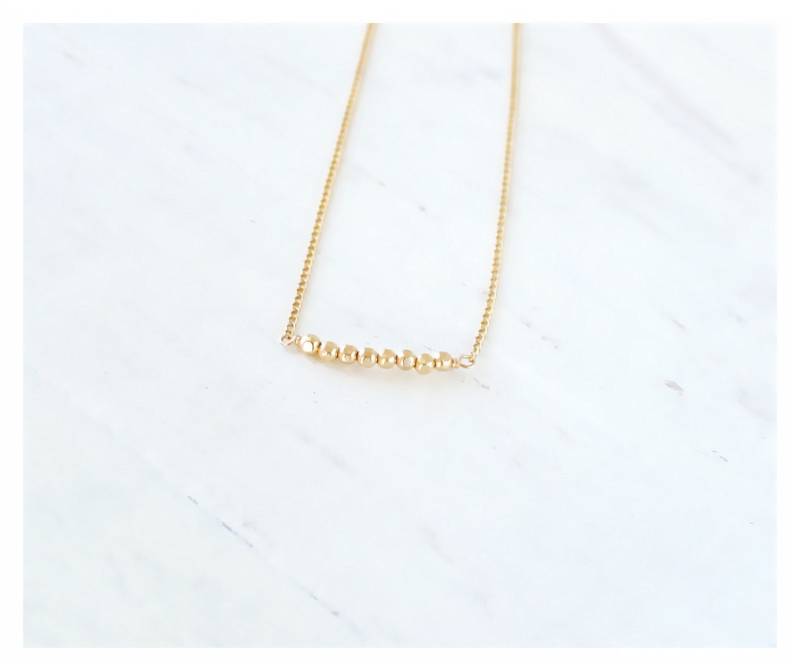 Zierliche Goldperlen Halskette 14K Gold Filled Oder Sterling Silber Zierliche Goldperlen Halskette 14K Gold Filled Oder Sterling Silber von BeaucoupdeBeads
