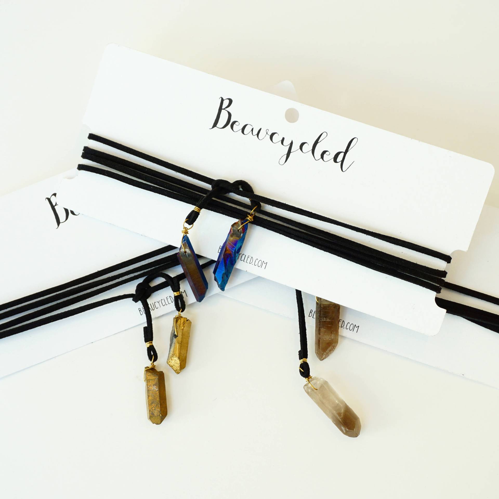 Black Quartz Wrap Halskette von Beaucycled