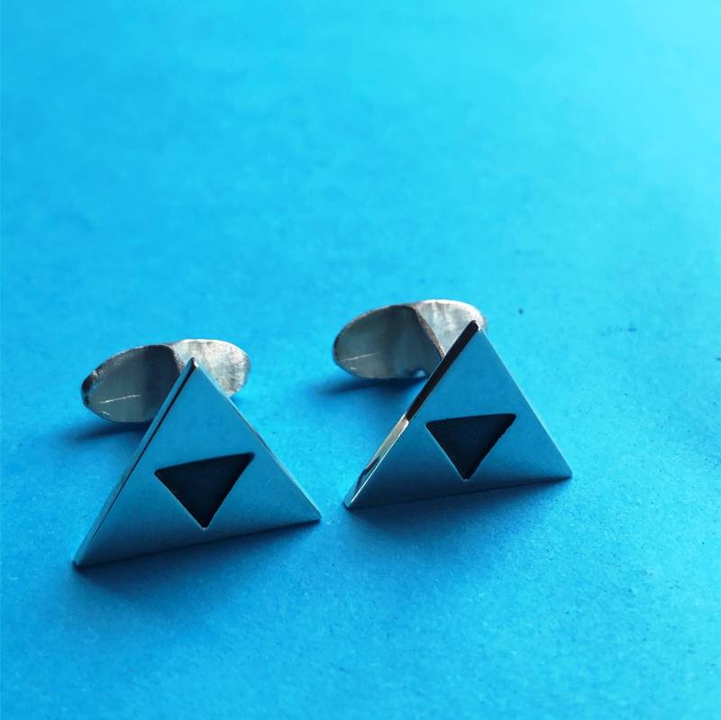 Legend Of Zelda Triforce Manschettenknöpfe Handgemachte Sterling Silber Herr Beaujangles von Beaujangles