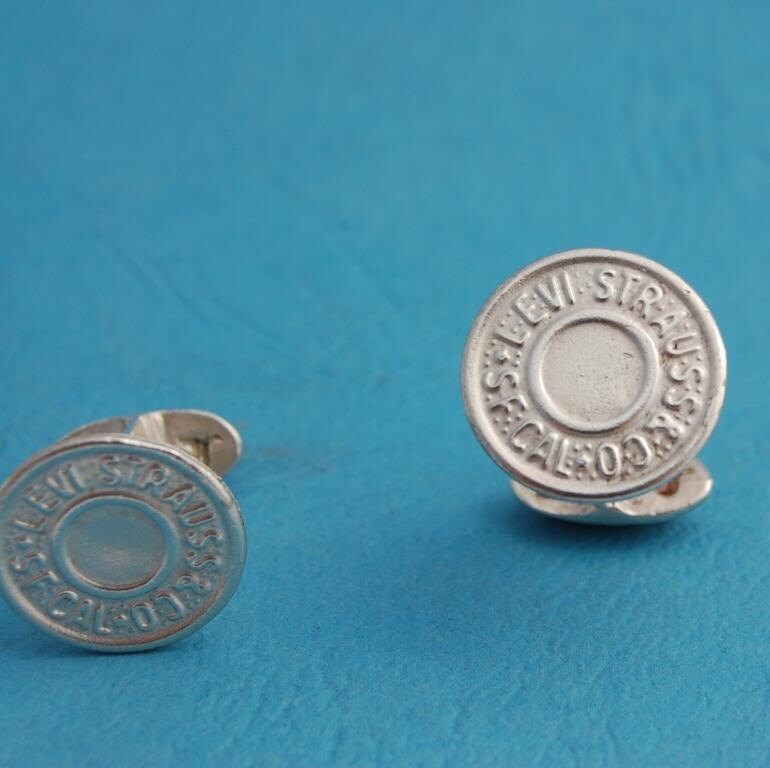Levis Jeans Sterling Silber Manschettenknöpfe Herr Beaujangles von Beaujangles