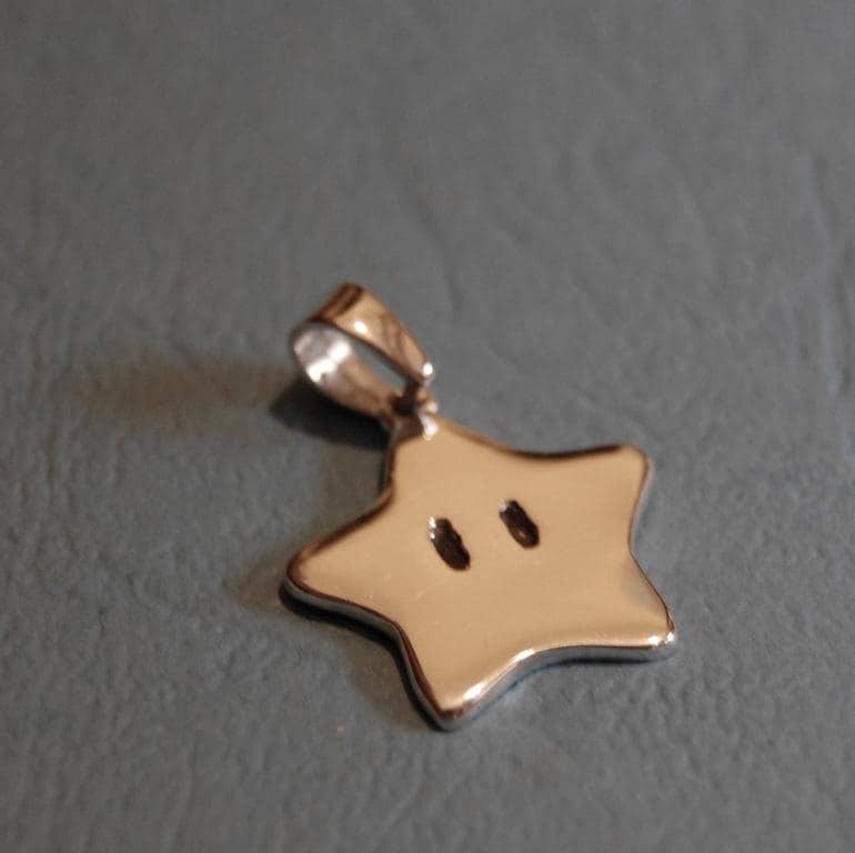 Mario Stern Anhänger - Handgemachte Sterling Silber Mariokart Mr Beaujangles von Beaujangles