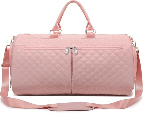 Reisetasche Damen, Groß wasserdichte Anzugtasche mit Premium SBS Anti-Rutsch ReißVerschlus, Faltbare Kleidersack mit Toilettenfach and Schuhfach von Beaulyn