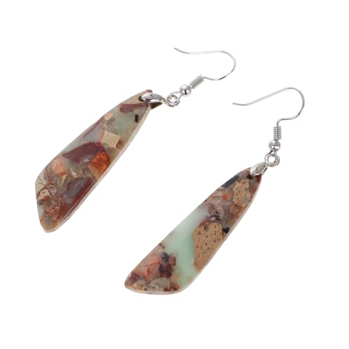 1 Paar Geometrische Steine Ohrringe für Damen Leichte Dangle Ohrringe im Boho Langlebiger Schmuck für Partys Einzigartige Statement Accessoires Frischen Farben von Beaupretty