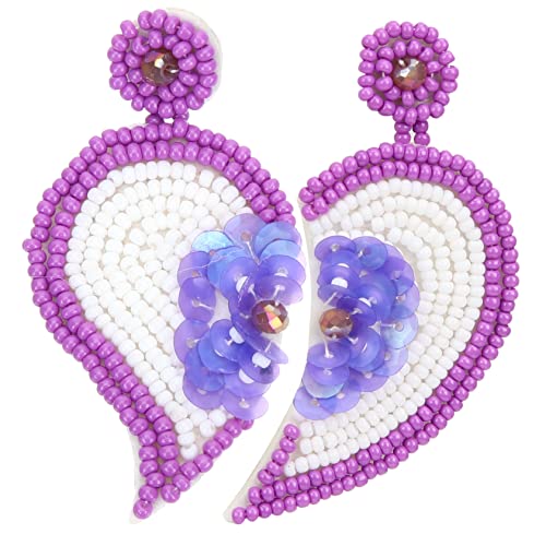 Beaupretty Asymmetrische Herzohrringe Für Damen Mit Perlen Baumeln Statement-ohrhänger Vintage-schmuck Für Freundin Frau Geliebte Beaupretty Asymmetrische Herzohrringe Für Damen Mit Perlen Baumeln Statement-ohrhänger Vintage-schmuck Für Freundin Frau Geliebte von Beaupretty