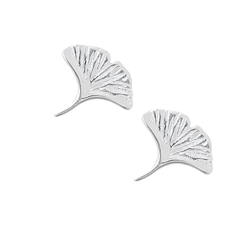 Beaupretty Gingko Blatt Ohrringe für Damen S925 Silber Kreative Ohrhänger Langlebig und Leicht Schmuck für Alltag und Besondere Anlässe von Beaupretty