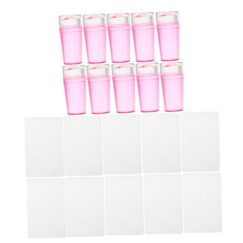 10 Sätze Nagelstempel Klarer Nagelstamper Nagelabdruckstempel Nailart Stamper Stempel für Nageldesign Nageldesign-Stempel Transparente Silikonstempel Nagelmusterstempel Kieselgel von Beaupretty