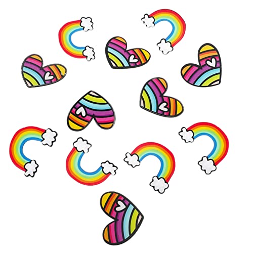 Beaupretty 12stücke Regenbogen Design Brosche Acryl Broschen Anstecker Für Kleidung Taschen Schals Und Cardigans Langlebig Und Formbeständig Dekor Für Jeden Anlass von Beaupretty
